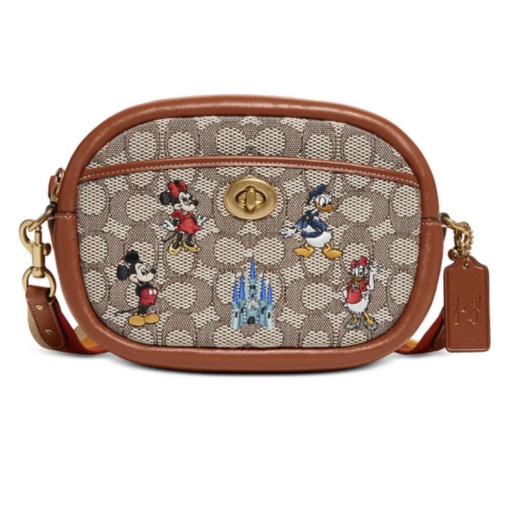 Disney X Coach Camera Bag Signature Jacquard Mickey Mouse & Friends Embroidery